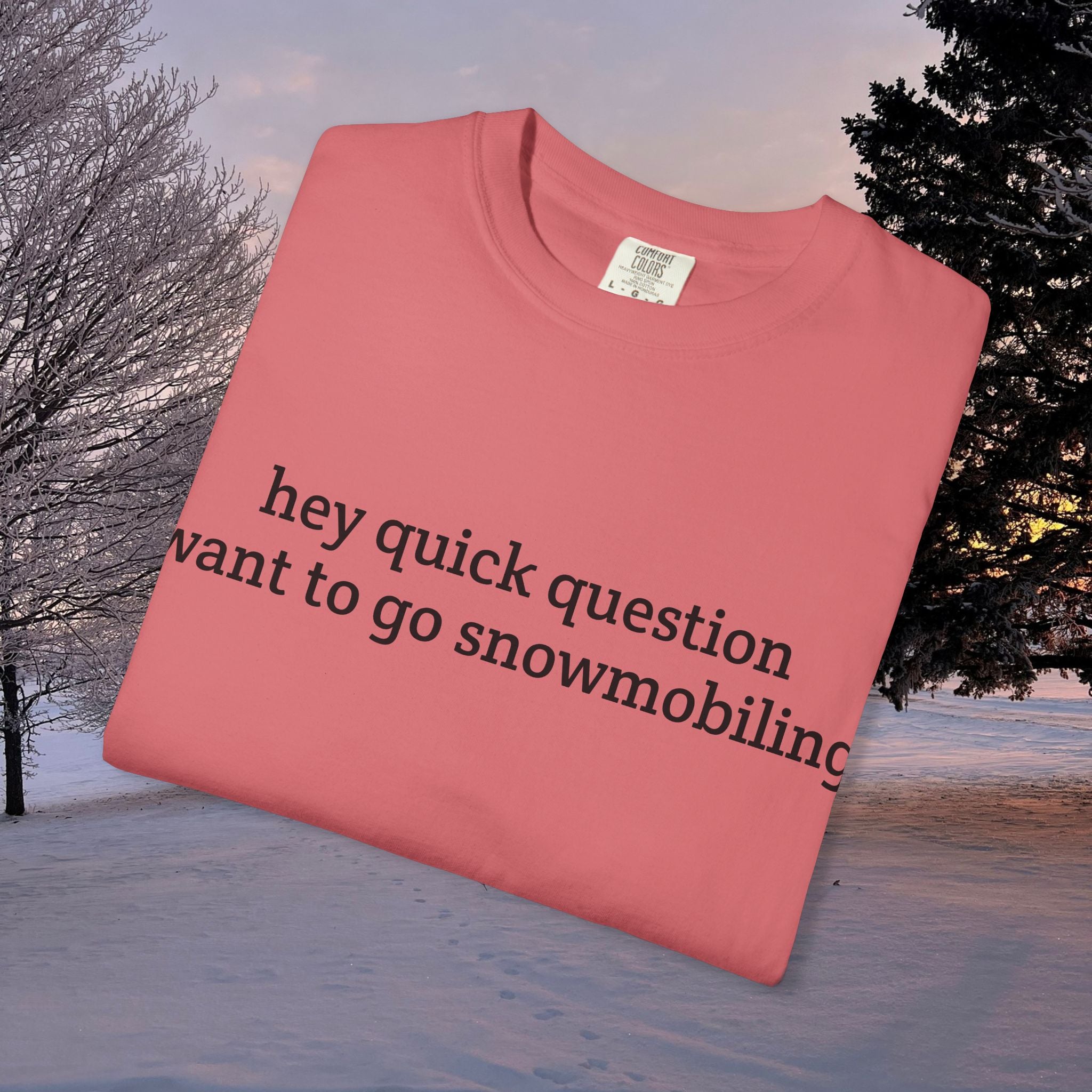 hey quick question | Snowmobiling Tee