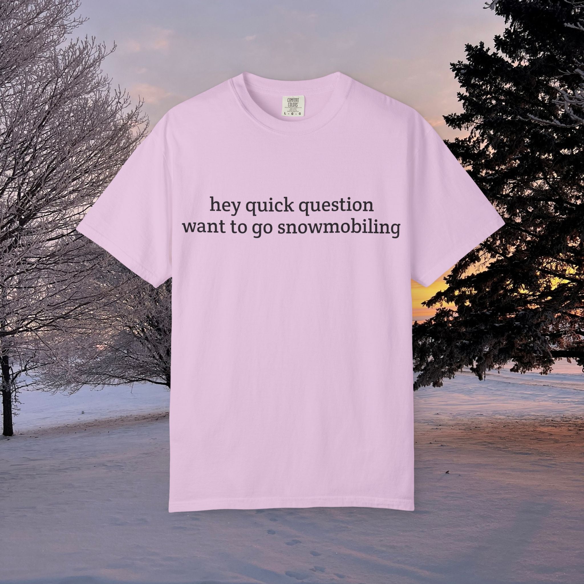 hey quick question | Snowmobiling Tee