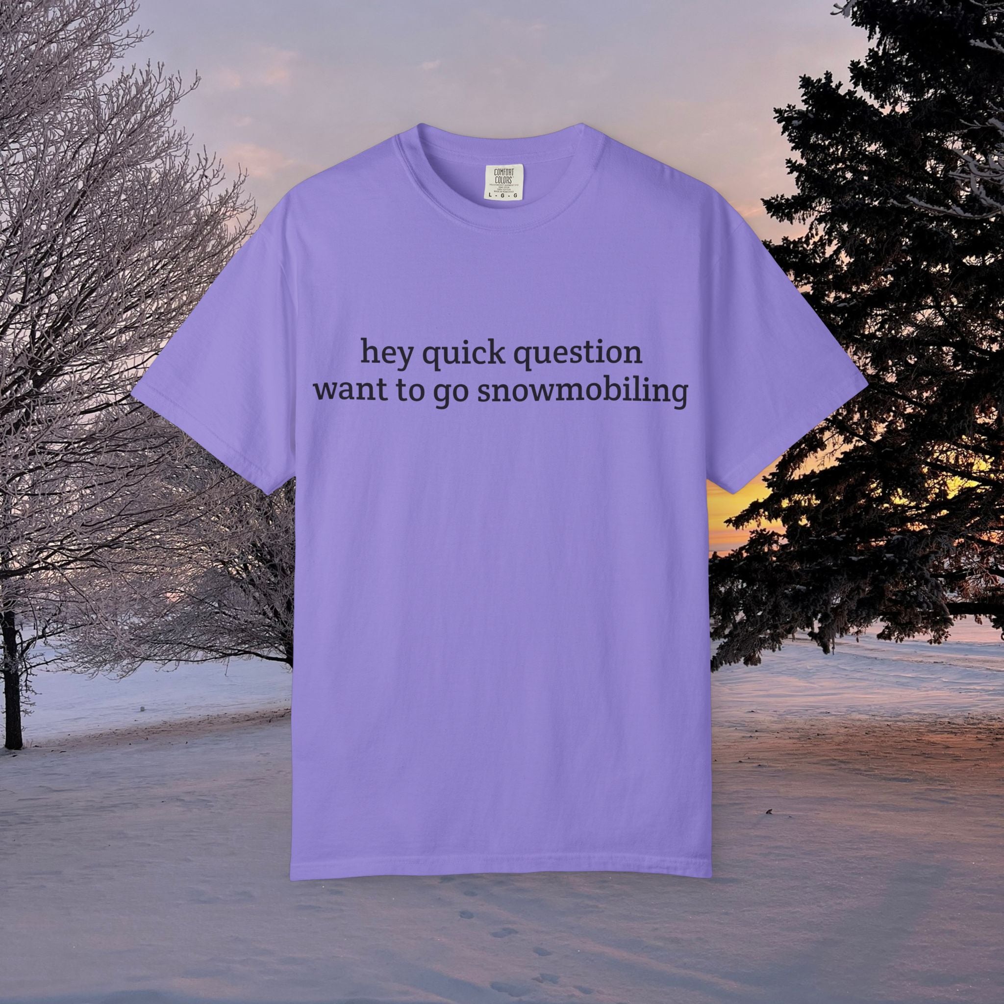 hey quick question | Snowmobiling Tee