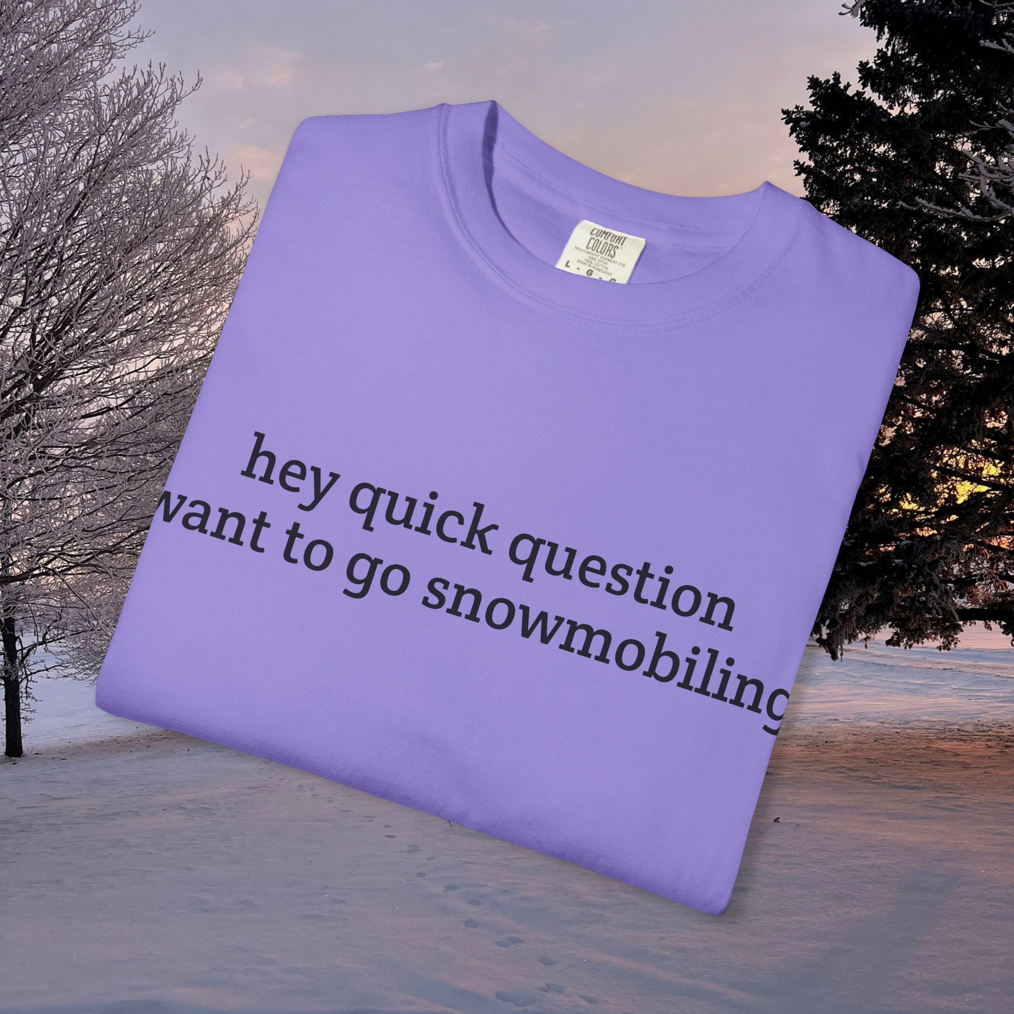 hey quick question | Snowmobiling Tee